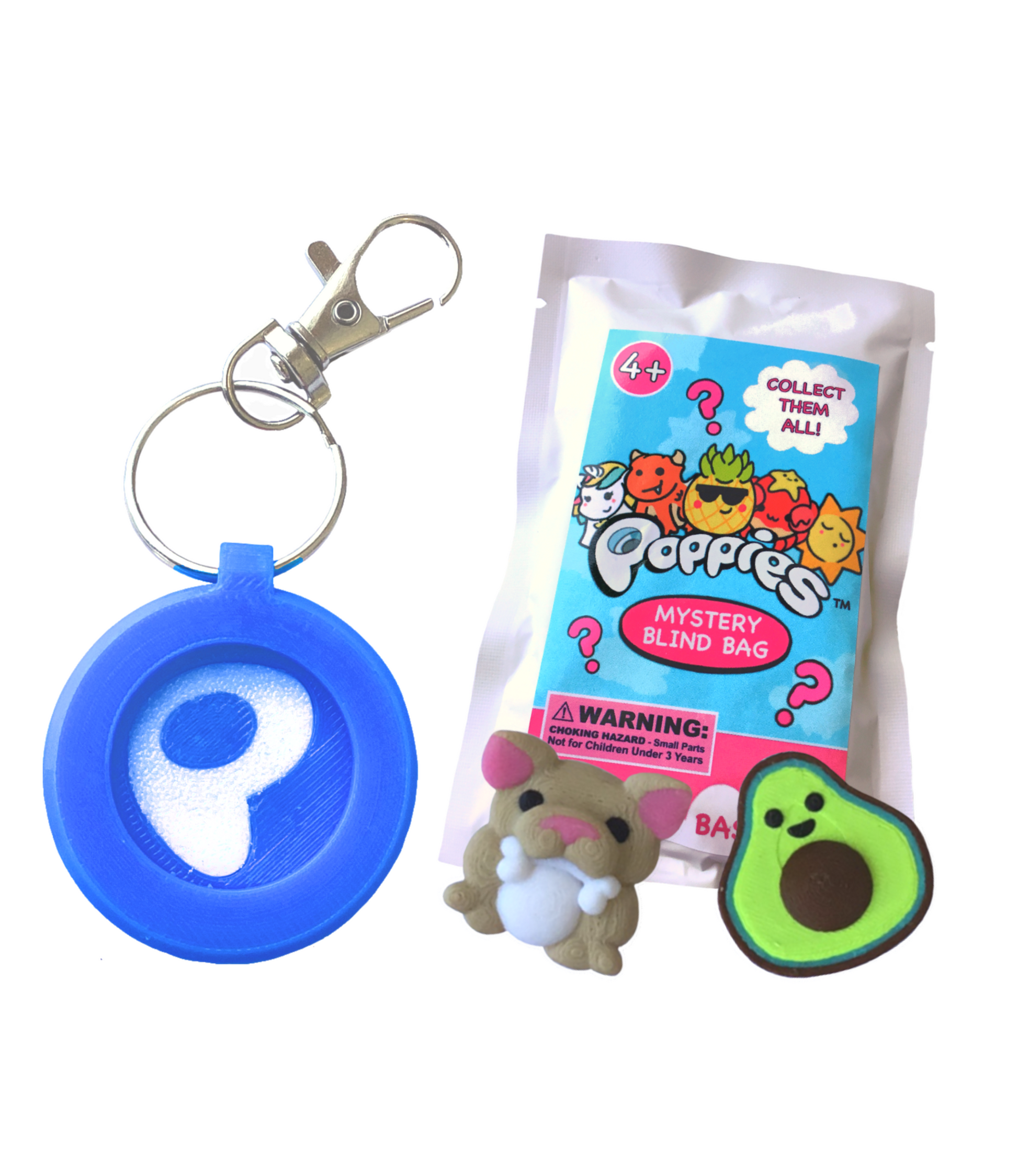 Magnetic Keychain Set (Blue)